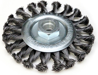 Picture of Dedra Szczotka druciana tarczowa stalowa 115mm M14 drut skrcany (F39-115)