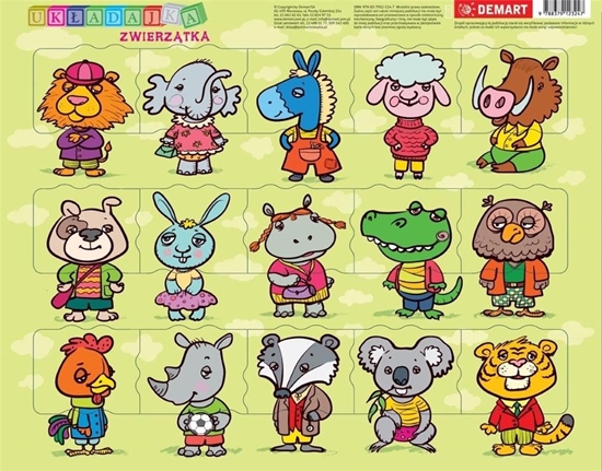 Picture of Demart Puzzle ramkowe - Zwierztka