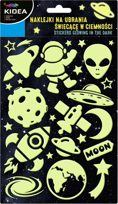 Изображение Derform Naklejki na ubrania wiecce w ciemnoci Kosmos Kidea