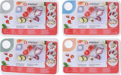 Изображение Deska do krojenia Alpina Alpina - deska do krojenia z wytrzymaego tworzywa (szary uchwyt) (8711252196640_GREY) - 8711252196640_GREY