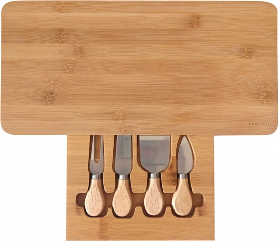 Picture of Deska do krojenia KingHoff z noem bambusowa