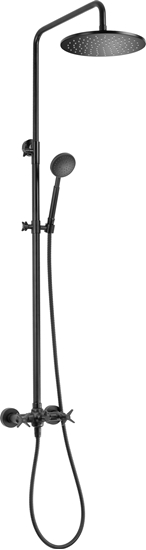Picture of Zestaw prysznicowy Deante CASCADA DESZCZOWNIA TEMISTO Z BATERI NATRYSKOW NERO