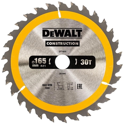 Изображение Dewalt Pia tarczowa 165x20mmx30z - DT1935-QZ