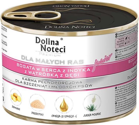 Picture of Dolina Noteci Premium Junior serca z indyka z wtróbk z gsi 185 g