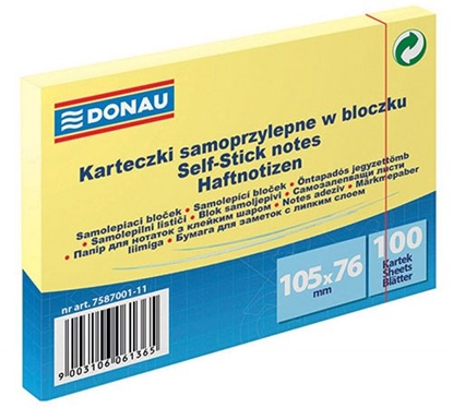 Picture of Donau Bloczek samoprzylepny 105X76MM 1X100 jasnoóty (7587001-11)