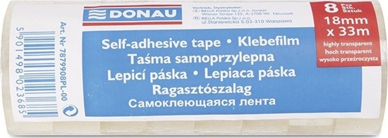 Изображение Donau Taśma biurowa DONAU, 18mm, 33m, 8szt.