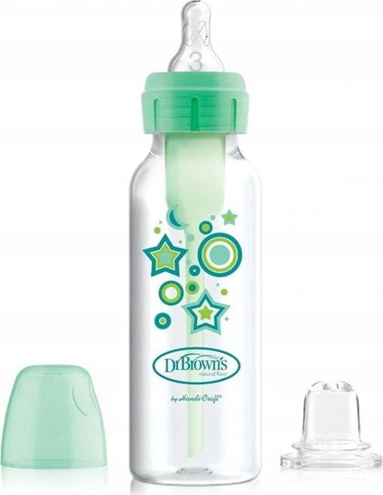 Picture of Dr Browns Od Butelki Do Kubka Options+dekor Zielony,ze Smoczkiem+6m