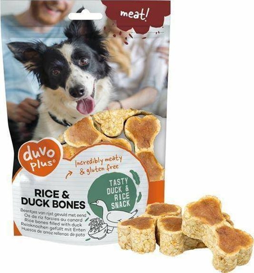 Изображение Duvo+ Duvo+ Rice Bones with Duck 140g, przysmak dla psa z kaczk
