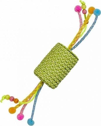 Picture of Duvo+ DUVO+ ZAB. KOT ROLKA ZE SZNURKAMI YELLOW 22x4,5x4,5cm 12092