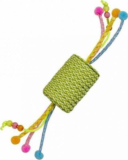 Picture of Duvo+ DUVO+ ZAB. KOT ROLKA ZE SZNURKAMI YELLOW 22x4,5x4,5cm 12092