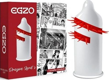 Attēls no Egzo EGZO_Dragon Lord's prezerwatywa z pieszczącymi kolcami Soft 1szt.