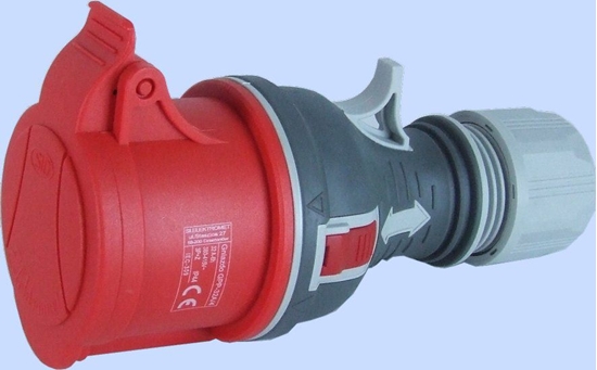 Изображение Elektromet Gniazdo przenone proste TWIST GPP-32/4 czerwone 4P 32A 400V (921876)