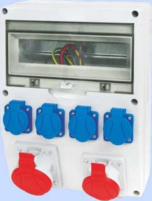 Изображение Elektromet Rozdzielnica budowlana 14 moduów 1x16A 5P 400V, 1x32A 5P 400V, 4x16A 2P+Z RSE-05 IP54 (942101)