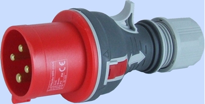Изображение Elektromet Wtyczka przenona prosta czerwona TWIST 4P 32A 400V (922076)