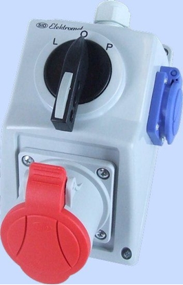 Изображение Elektromet Zestaw instalacyjny z gniazdem 4P L-0-P 32A IP54 (974013)