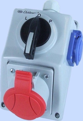Изображение Elektromet Zestaw instalacyjny z rozcznikiem L-O-P 1x32A, 1x16A 5P 400V IP54 (974014)