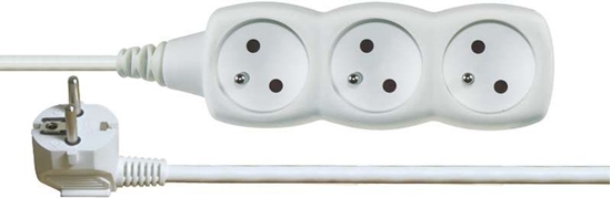 Изображение Emos Przeduacz z uziemieniem 3 gniazda 7m biay (P0317)