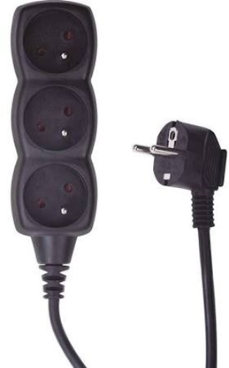 Attēls no Emos Przeduacz 3-gniazda z/u 5m /H05VV-F 3G1/ czarny (PC0315)