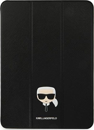 Изображение Etui na tablet Karl Lagerfeld Karl Lagerfeld KLFC12OKHK iPad 12.9" Pro 2021 Book Cover czarny/black Saffiano Karl Head