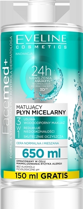 Attēls no Eveline Facemed+ Matujcy Pyn micelarny 3w1 - cera normalna i mieszana 650ml