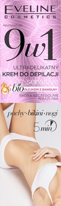 Attēls no Eveline Sensitive krem do depilacji pachy bikini nogi 9w1 125ml