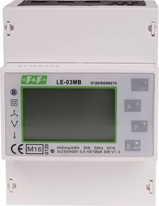 Attēls no F&F Licznik energii elektrycznej 3-fazowy z wywietlaczem LCD 100A LE-03MB