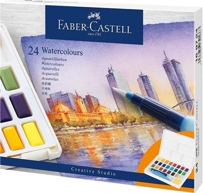 Attēls no Faber-Castell Farby akwarelowe CS kostki 24 kol. FABER CASTELL