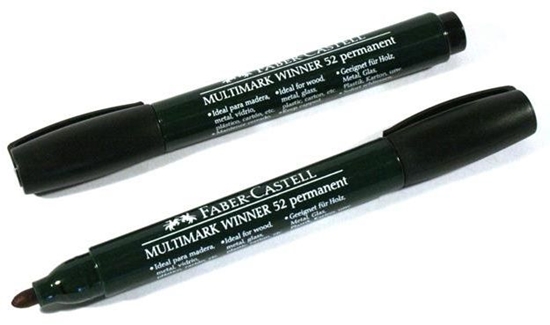 Picture of Faber-Castell Marker wodoodporny okrga kocówka czarny