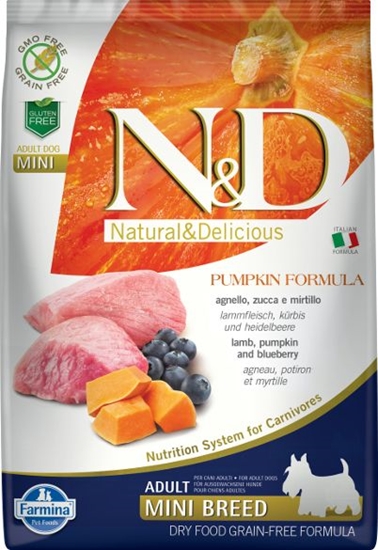 Изображение Farmina Pet Foods N&D Grain Free Pumpkin Lamb & Blueberry Adult Mini 2.5kg