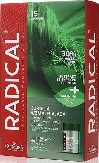 Изображение Farmona Ampułki do włosów Radical Anti-Hair Loss Treatment przeciw wypadaniu 15x5ml