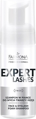 Attēls no Farmona FARMONA PROFESSIONAL_Expert Lashes Face & Eyelash Foam Shampoo szampon w piance do mycia twarzy i rzęs 100ml