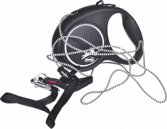 Изображение Flexi Smycz automatyczna Black Design M linka 5 m kol. czarny