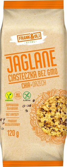 Picture of Frank&Oli Ciasteczka jaglane z orzechami + chia bez GMO 120 g