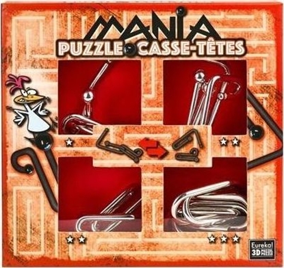 Attēls no G3 amigówki metalowe 4 szt Puzzle mania czerwony