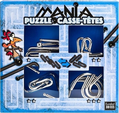 Изображение G3 amigówki metalowe 4 szt Puzzle mania niebieski