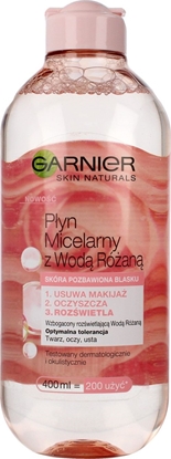 Attēls no Garnier Skin Naturals Płyn micelarny z Wodą Różaną - cera pozbawiona blasku 400ml