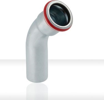 Изображение Geberit Kolano jednokielichowe Mapress C-Stahl 45° 108mm (20711)