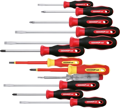 Изображение Gedore Gedore Red 2K Screwdriver set XXL, 12 parts (red / black, incl. Phase tester)