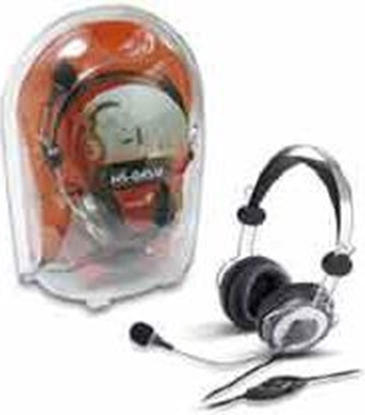 Picture of Suchawki Genius Genius HS-04SU, suchawki z mikrofonem, regulacja gonoci, czarno-srebrna, 3.5 mm jack
