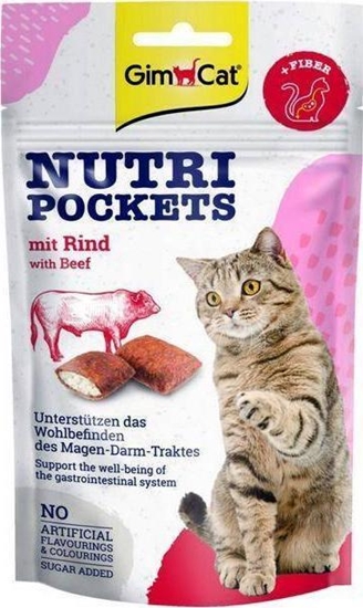 Picture of Gimcat Gimcat Nutri Pockets 60g Beef&Fiber