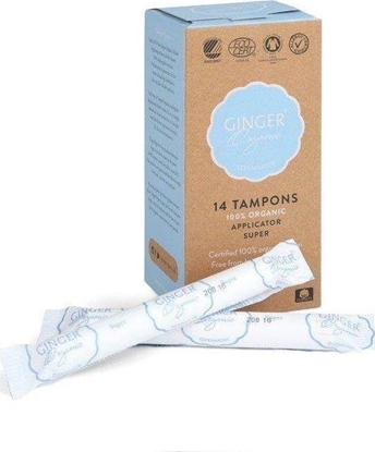 Attēls no Ginger Organic GINGER ORGANIC_Tampons Super tampony organiczne z aplikatorem 14szt