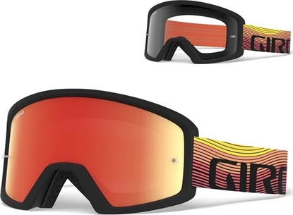 Attēls no Giro Gogle GIRO BLOK orange heatwave (Szyba kolorowa AMBER xx% S3 + Szyba Przeroczysta 99% S0) mocowanie pod zrywki +10 zrywek (NEW)