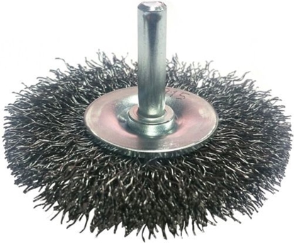 Attēls no Glob Szczotka tarczowa z drutu stalowego na trzpieniu 6mm rednica 65mm (GLOB-SZ-DRUT65-010-06)