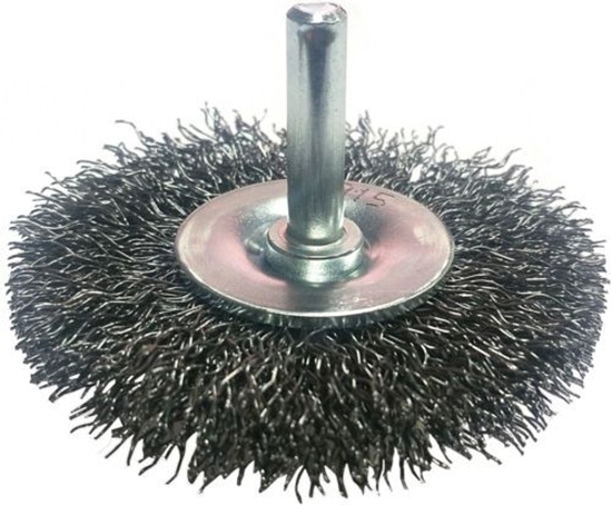 Picture of Glob Szczotka tarczowa z drutu stalowego na trzpieniu 6mm rednica 65mm (GLOB-SZ-DRUT65-010-06)