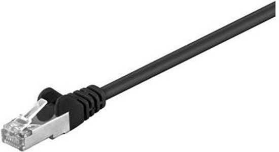 Изображение Goobay Kabel krosowy patchcord F / UTP kat. 5e CCA czarny 0,5m (68654)