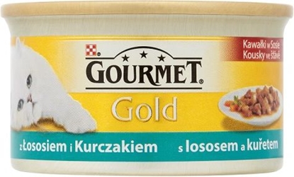 Picture of Gourmet Gold Kawałki w sosie z łososiem i kurczakiem 85g