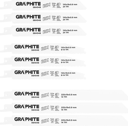 Picture of Graphite Brzeszczoty bagnetowe (Brzeszczoty do piy szablastej, BIM, zestaw 3 szt.)