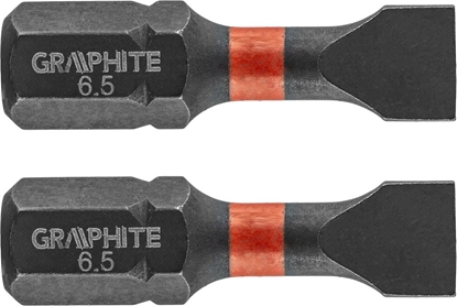 Attēls no Graphite Kocówka wkrtakowa (Bity udarowe SL6.5 x 25 mm, 2 szt.)