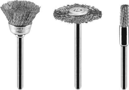 Attēls no Graphite Szczotki (Szczotki stalowe, pdzelkowa, kielichowa, talerzowa, kpl. 3 szt.)