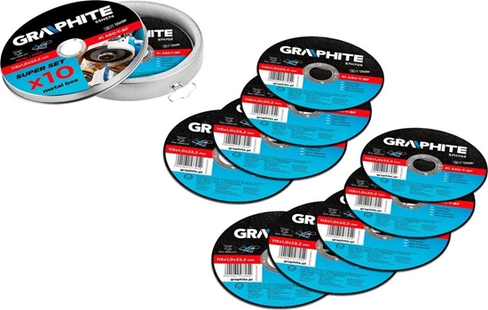 Picture of Graphite Tarcza tnca (Cutting disc for metal 115 x 1.0 x 22.2 mm, 41 A60-T-BF, 10 pcs. set)